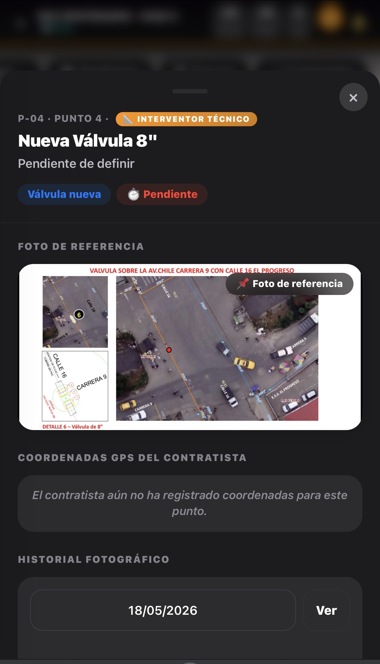 Ficha técnica de un punto
